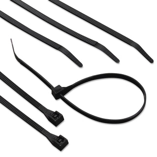 Gardner Bender Heavy-Duty Cable Ties, 120 lb Tensile Strength, 15 in L, Ultraviolet Black, 50/Bag (623-46-415UVB)