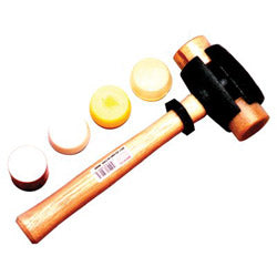 Garland Manufacturing Split Head Hammer, 6.5 lb Head, 2-3/4 in dia Face, 14 in Handle, Green/Natural, Rawhide (311-31005)