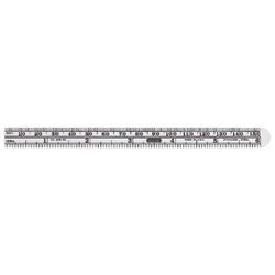 General Tools Economy Precision Stainless Steel Rules, 6"X15/32", Stainless Steel, Inch/Metric (318-305ME)