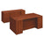HON® 10700 Double Pedestal Desk with Full Pedestals, 72w x 36d x 29.5h, Cognac (HON10799CO)