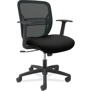 HON® Task Chair, MeshBack, Fixed Arms, 25-3/4"x25-1/4"x38-1/4", Black (HONGVFMZ1ACCF10)