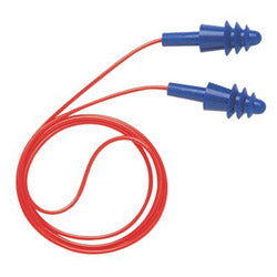 Howard Leight AirSoft® Reusable Earplug, Thermoplastic Elastomer, Blue, Corded (154-AS-30R)