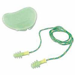 Howard Leight Fusion® Multiple-Use Earplug, Thermoplastic Elastomer, Green, Corded (154-FUS30S-HP)