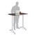 Iceberg ARC Sit-to-Stand Tables, Rectangular Top, 30w x 48d x 36-48h, Gray Walnut/Silver (ICE69305)