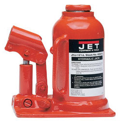 Jet JHJ Series Heavy-Duty Industrl Bottle Jack, 4-1/8 W x 6-1/2 L x 9-1/2 - 18-1/2 H, 12.5 ton (825-453312)