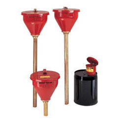 Justrite Large Funnel w/Self-Closing Cover; Safety Drum Funnel w/Brass Flame Arrestor (400-08207)