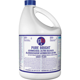 KIK Custom Pure Bright Germicidal Ultra Bleach, Liquid, 128 fl oz (4 quart), White, 6 bottles (KIK8635042CT)