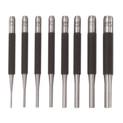 L.S. Starrett Drive Pin Punches, 4 in, 3/32 in tip, Steel (681-52579)
