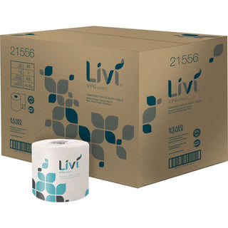 Livi Bath Tissue, 2-Ply, White, 420 Sheets, 60 Rolls/Carton (SOL21556)