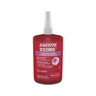 Loctite® 222MS™ Threadlocker, Low Strength/Small Screw, 250 mL, 1/4 in dia or Smaller, Purple (442-135335)