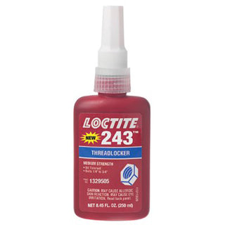 Loctite® 243™ Medium-Strength Primerless Threadlocker, 250 mL, 1/4 in to 3/4 in dia, Blue (442-1329505)