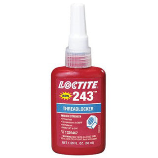 Loctite® 243™ Medium-Strength Primerless Threadlocker, 10 mL, 1/4 in to 3/4 in dia, Blue (442-1329837)