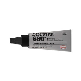 Loctite® 660™ Quick Metal® Retaining Compound, 50 mL Tube, Silver, 3,300 psi (442-135527)