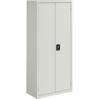 Lorell Slimline Storage Cabinet - 30" x 42" x 66" - 4 x Shelf(ves) - 720 lb Load Capacity - Durable, Welded, Nonporous Surface, Recessed Handle, Removable Lock, Locking System - Baked Enamel - Recycled (LLR69830LGY)