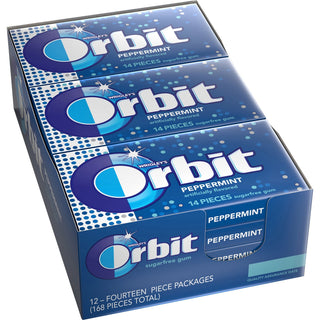 Marjack Orbit Gum, Individually Wrapped, Peppermint (MJK21486)