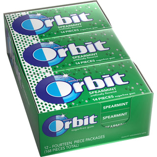Marjack Wrigley Orbit Chewing Gum, Spearmint (MJK11484)