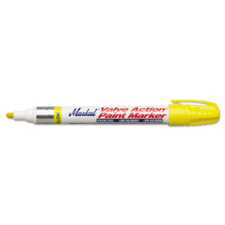 Markal Valve Action® Paint Marker, Yellow, 1/8 in, Medium (434-96821)