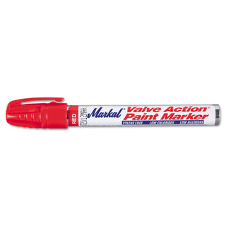 Markal Valve Action® Paint Marker, Red, 1/8 in, Medium (434-96822)