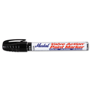 Markal Valve Action® Paint Marker, Black, 1/8 in, Medium (434-96823)