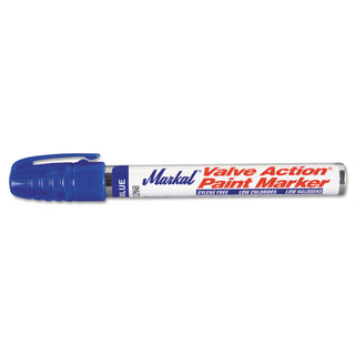 Markal Valve Action® Paint Marker, Blue, 1/8 in, Medium (434-96825)