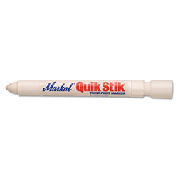Markal Quik Stik® All Purpose Solid Paint Marker, White, 1/8 in, Bullet (434-61051)