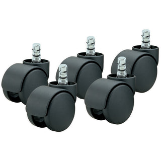 Master Caster® Noiseless Futura Casters, 100 lbs./Caster, Polyurethane, B Stem, Soft, 5/Set (MAS94628)