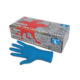 MCR™ Safety MedTech Exam Gloves, Large, Blue, Latex, 11 mil (127-5049L)
