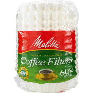 Melitta® Super Premium Coffee Filters, 600/PK, White (MLA631132PK)