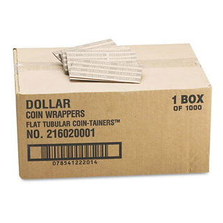 MMF Industries™ Flat Coin Wrappers, Dollar Coin, $25, Pop-Open Wrappers, 1000/Box (CTX30100)