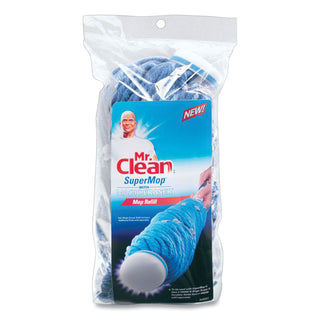 Mr. Clean® SuperMop with Magic Eraser Mop Refill, Cotton, Blue (PGC446997) (PGC446997)