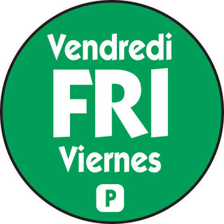 National Check .75" Food Rotation Label, Friday, Green (212526)