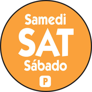National Check .75" Food Rotation Label, Saturday, Orange (212527)