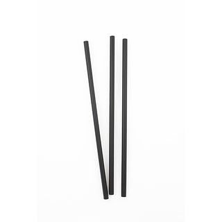 Netchoice 7.75" Black Jumbo Unwrapped Straw, Case of 5000 (422868)