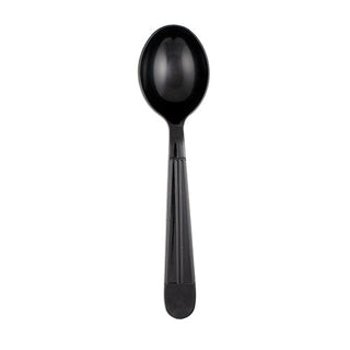 Netchoice Heavy Weight Polypropylene Black Soupspoon, Case of 1000 (406041)