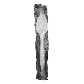 Netchoice Medium Weight Polypropylene White Teaspoon Individually Wrapped, Case of 1000 (406025)