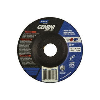 Norton Grinding Wheels, Aluminum Oxide, 4 1/2" Dia, 7/8" Arbor, 1/4 in Thick, 24 Grit (547-66252843584)