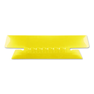 Pendaflex® Transparent Colored Tabs For Hanging File Folders, 1/3-Cut Tabs, Yellow, 3.5" Wide, 25/Pack (ESS4312YEL)