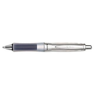 Pilot® Dr. Grip Center of Gravity Retractable Ballpoint Pen, 1mm, Black Ink, Silver/Gray Barrel (PIL36180)