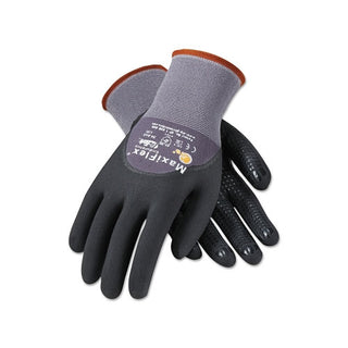 PIP MaxiFlex Endurance Gloves, Large, Black/Gray, Palm, Finger and Knuckle Coated (112-34-845L)