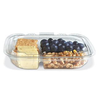 Placon Crystal Seal reFresh 13 oz. Clear 3-Compartment Container (SW2-001T)