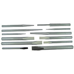 Pony 12-pc Cold Chisel and Punch Set, 3 Cold Chisels, 9 Punches (680-16-299)