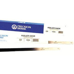 Precision Brand Flat Length Steel Feeler Gauges, 0.001 in, 12 in Length (605-19120)
