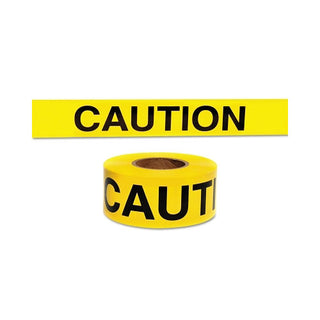 Presco Barricade Tape, 3 in x 1000 ft, 4 mil, Yellow, CAUTION (764-B3104Y16)
