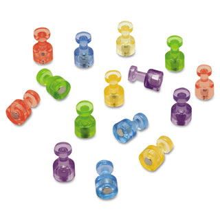 Quartet® Magnetic "Push Pins", 3/4" dia, Assorted Colors, 20/Pack (QRTMPPC)