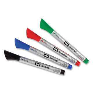 Quartet® Premium Glass Board Dry Erase Marker, Fine Bullet Tip, Assorted Colors, 4/Pack (QRT79555)