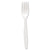 Heavy Weight Polystyrene Fork - White, 6.75", 1000 per Case (RES-569)