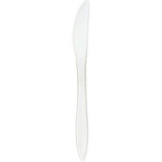 Medium Weight Polypropylene Knife - White, 6.38", 1000 per Case (RES-572)