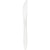 Medium Weight Polypropylene Knife - White, 6.38", 1000 per Case (RES-572)