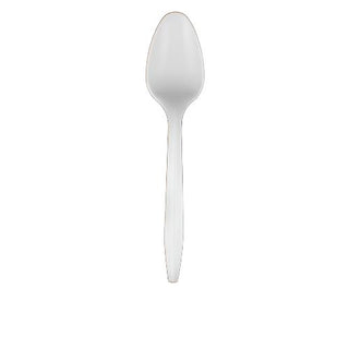 Medium Weight Polypropylene Teaspoon - White, 5.25", 1000 per Case (RES-576)