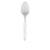Medium Weight Polypropylene Teaspoon - White, 5.25", 1000 per Case (RES-576)